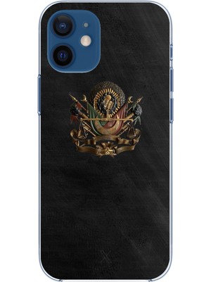 TechTree iPhone 12 Mini Uyumlu Osmanlı Tuğrası Detaylı Baskılı Silikon Kılıf