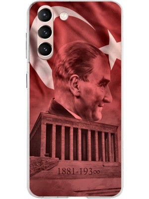 TechTree Samsung Galaxy S21 Uyumlu Atatürk Portresi ve Anıtkabir Baskılı Silikon Kılıf