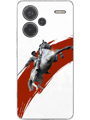 TechTree Redmi Note 13 Pro Plus Uyumlu Şaha Kalkmış At Detaylı Atatürk  Baskılı Silikon Kılıf