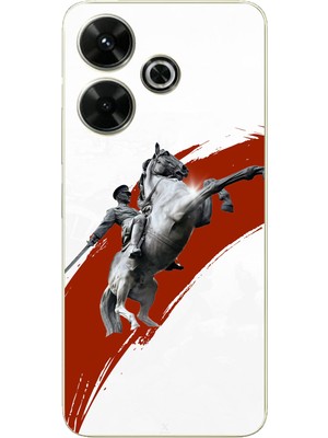 TechTree Redmi 13 Uyumlu Şaha Kalkmış At Detaylı Atatürk  Baskılı Silikon Kılıf