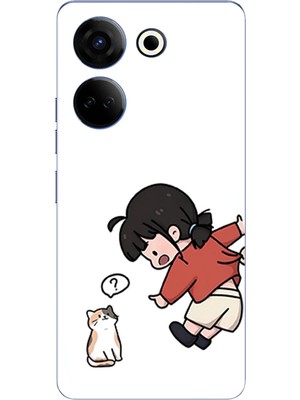 TechTree Tecno Camon 20-20 Pro Uyumlu Zorla Çekiştirilen Sevgili - Çift Kombini Baskılı Silikon Kılıf