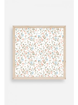 Marsilyan Çiçek Ahşap Çerçeveli Tablo 42 x 42