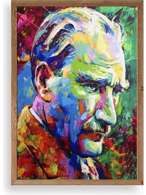 Marsilyan Atatürk Ahşap Çerçeveli Tablo 30 x 42