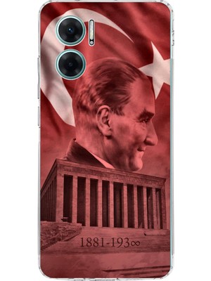 TechTree Redmi Note 11E Uyumlu Atatürk Portresi ve Anıtkabir Baskılı Silikon Kılıf