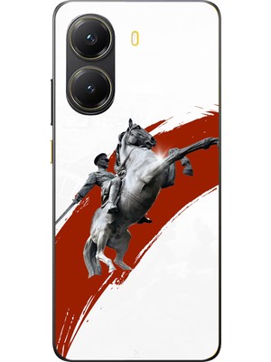 TechTree Poco X7 Pro Uyumlu Şaha Kalkmış At Detaylı Atatürk  Baskılı Silikon Kılıf