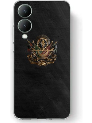 TechTree Vivo Y17S Uyumlu Osmanlı Tuğrası Detaylı Baskılı Silikon Kılıf