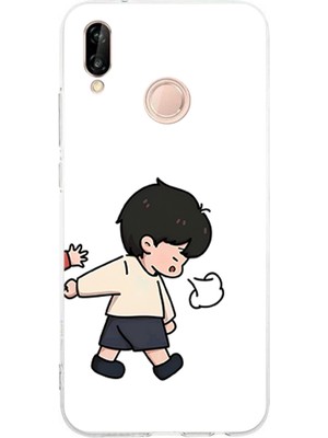 TechTree Huawei P20 Lite Uyumlu Zorla Götürülen Sevgili - Çift Kombini Baskılı Silikon Kılıf