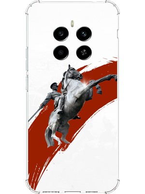 TechTree Realme 12 4g-12 Plus Uyumlu Şaha Kalkmış At Detaylı Atatürk  Baskılı Silikon Kılıf