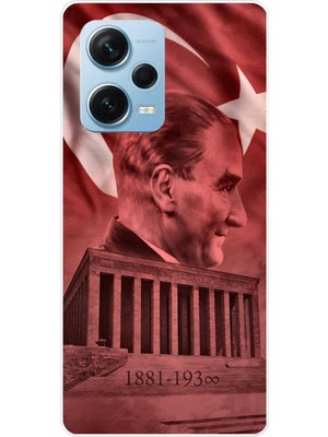 TechTree Redmi Note 12 Pro 5g Uyumlu Atatürk Portresi ve Anıtkabir Baskılı Silikon Kılıf