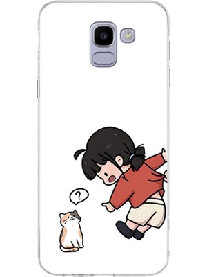 TechTree Samsung Galaxy J6 Uyumlu Zorla Çekiştirilen Sevgili - Çift Kombini Baskılı Silikon Kılıf