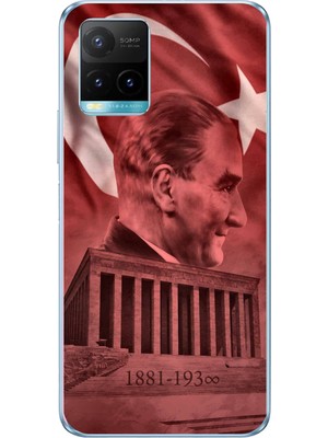 TechTree Vivo Y21S Uyumlu Atatürk Portresi ve Anıtkabir Baskılı Silikon Kılıf