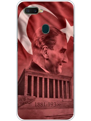 TechTree Oppo A5S-AX7-A12 Uyumlu Atatürk Portresi ve Anıtkabir Baskılı Silikon Kılıf