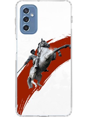 TechTree Samsung Galaxy M52 Uyumlu Şaha Kalkmış At Detaylı Atatürk  Baskılı Silikon Kılıf