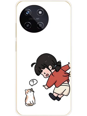 TechTree Realme 11 4g Uyumlu Zorla Çekiştirilen Sevgili - Çift Kombini Baskılı Silikon Kılıf