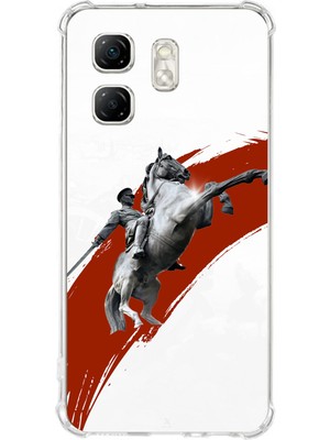 TechTree Infinix Hot 50I - Smart 9 Uyumlu Şaha Kalkmış At Detaylı Atatürk  Baskılı Silikon Kılıf