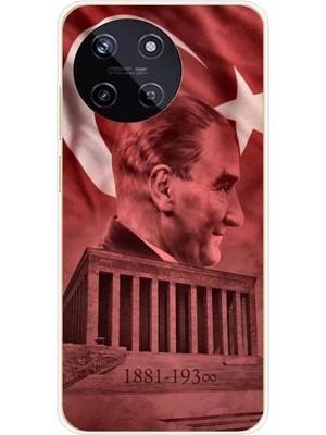 TechTree Realme 11 4g Uyumlu Atatürk Portresi ve Anıtkabir Baskılı Silikon Kılıf