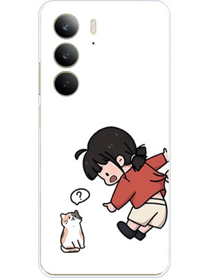 TechTree Realme C75 Uyumlu Zorla Çekiştirilen Sevgili - Çift Kombini Baskılı Silikon Kılıf