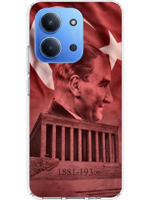 TechTree Redmi 15C Uyumlu Atatürk Portresi ve Anıtkabir Baskılı Silikon Kılıf
