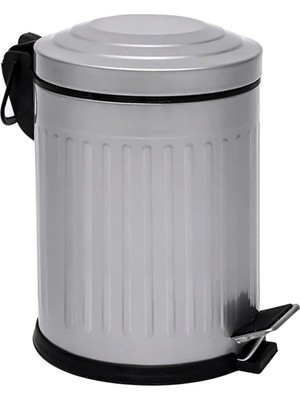 Özbience 5 Lt Gri Serisi Amortisör Kapaklı Çok Amaçlı Çöp Kovası
