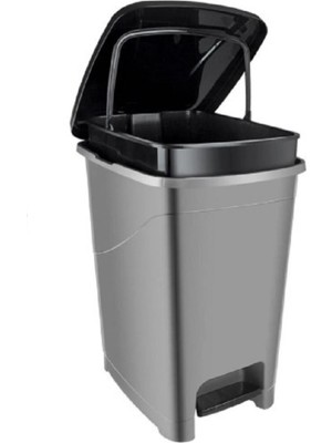 Özbience Antrasit Iç Kovalı 40L Pedallı Slim Çöp Kovası