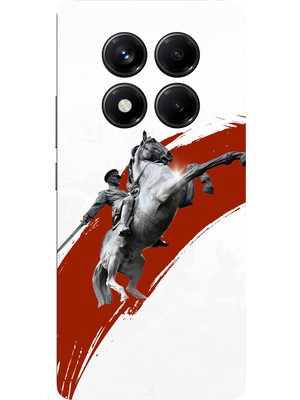 TechTree Redmi Note 14 Pro 5g Uyumlu Şaha Kalkmış At Detaylı Atatürk  Baskılı Silikon Kılıf