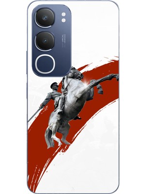 TechTree Vivo Y19S Uyumlu Şaha Kalkmış At Detaylı Atatürk  Baskılı Silikon Kılıf