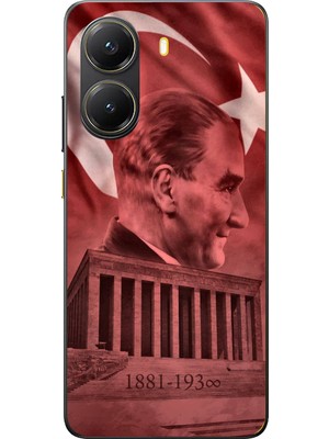 TechTree Poco X7 Pro Uyumlu Atatürk Portresi ve Anıtkabir Baskılı Silikon Kılıf