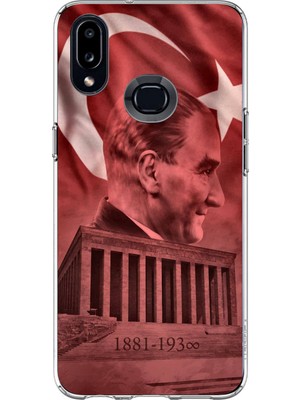 TechTree Samsung Galaxy A10S Uyumlu Atatürk Portresi ve Anıtkabir Baskılı Silikon Kılıf
