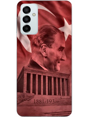 TechTree Samsung Galaxy M14 Uyumlu Atatürk Portresi ve Anıtkabir Baskılı Silikon Kılıf