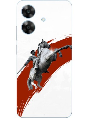 TechTree Realme Note 60 Uyumlu Şaha Kalkmış At Detaylı Atatürk  Baskılı Silikon Kılıf