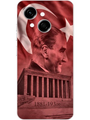 TechTree Tecno Spark Go 1 Uyumlu Atatürk Portresi ve Anıtkabir Baskılı Silikon Kılıf