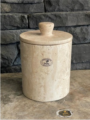 Özbience Traverten Doğal Taş Dekoratif Çok Amaçlı Kutu 16X19CM