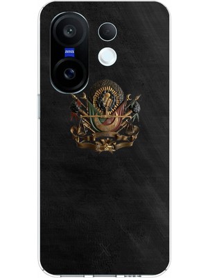 TechTree Vivo X200 Fe Uyumlu Osmanlı Tuğrası Detaylı Baskılı Silikon Kılıf