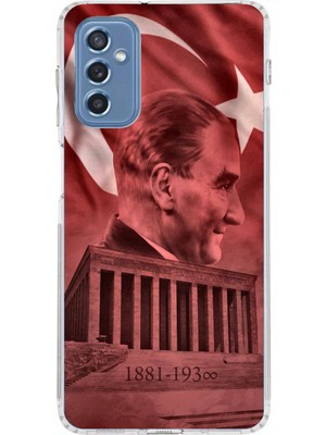 TechTree Samsung Galaxy M52 Uyumlu Atatürk Portresi ve Anıtkabir Baskılı Silikon Kılıf
