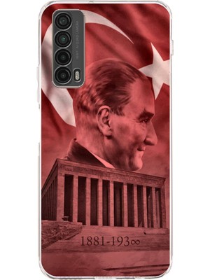 TechTree Huawei P Smart 2021 Uyumlu Atatürk Portresi ve Anıtkabir Baskılı Silikon Kılıf
