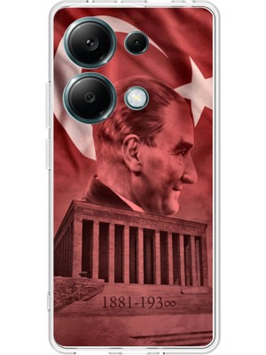 TechTree Redmi Note 13 Pro 4g Uyumlu Atatürk Portresi ve Anıtkabir Baskılı Silikon Kılıf