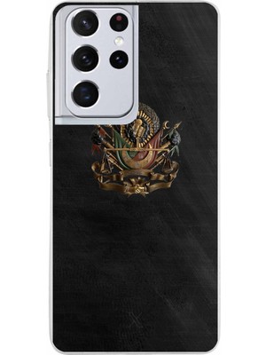 TechTree Samsung Galaxy S21 Ultra Uyumlu Osmanlı Tuğrası Detaylı Baskılı Silikon Kılıf