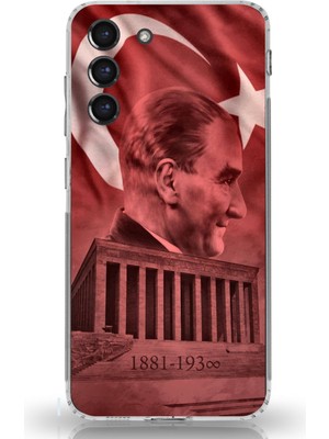 TechTree Samsung Galaxy S21 Fe Uyumlu Atatürk Portresi ve Anıtkabir Baskılı Silikon Kılıf