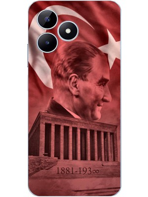 TechTree Realme Note 50 Uyumlu Atatürk Portresi ve Anıtkabir Baskılı Silikon Kılıf