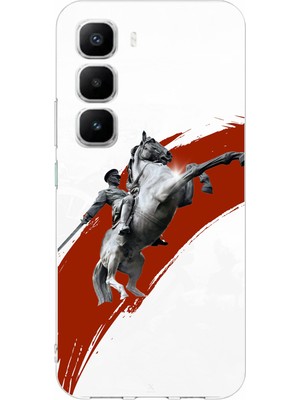 TechTree Infinix Hot 60 Pro Plus Uyumlu Şaha Kalkmış At Detaylı Atatürk  Baskılı Silikon Kılıf