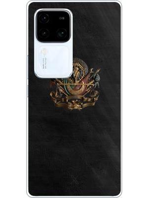 TechTree Vivo V30 Uyumlu Osmanlı Tuğrası Detaylı Baskılı Silikon Kılıf
