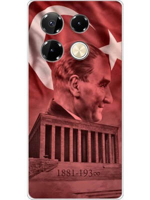 TechTree Infinix Note 40 Pro Uyumlu Atatürk Portresi ve Anıtkabir Baskılı Silikon Kılıf