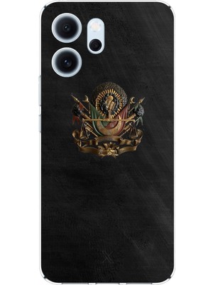 TechTree Oppo Reno 14F Uyumlu Osmanlı Tuğrası Detaylı Baskılı Silikon Kılıf