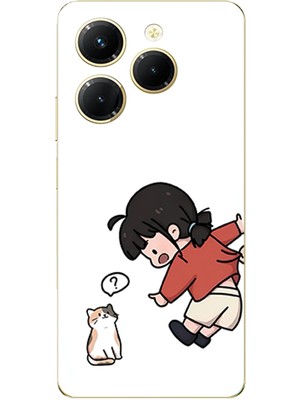 TechTree Tecno Spark 20 Pro Uyumlu Zorla Çekiştirilen Sevgili - Çift Kombini Baskılı Silikon Kılıf