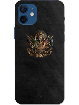 TechTree iPhone 12-12 Pro Uyumlu Osmanlı Tuğrası Detaylı Baskılı Silikon Kılıf