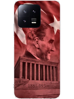 TechTree Xiaomi Mi 13 Uyumlu Atatürk Portresi ve Anıtkabir Baskılı Silikon Kılıf