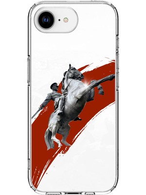 TechTree iPhone 16E Uyumlu Şaha Kalkmış At Detaylı Atatürk  Baskılı Silikon Kılıf
