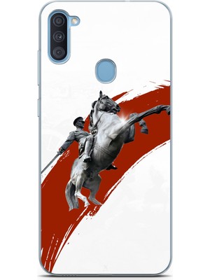 TechTree Samsung Galaxy A11-M11 Uyumlu Şaha Kalkmış At Detaylı Atatürk  Baskılı Silikon Kılıf