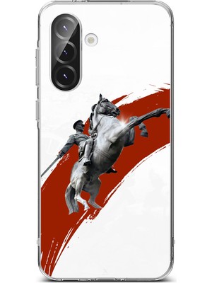 TechTree Samsung Galaxy A56 Uyumlu Şaha Kalkmış At Detaylı Atatürk  Baskılı Silikon Kılıf