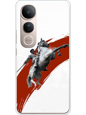 TechTree Vivo V50 Lite Uyumlu Şaha Kalkmış At Detaylı Atatürk  Baskılı Silikon Kılıf